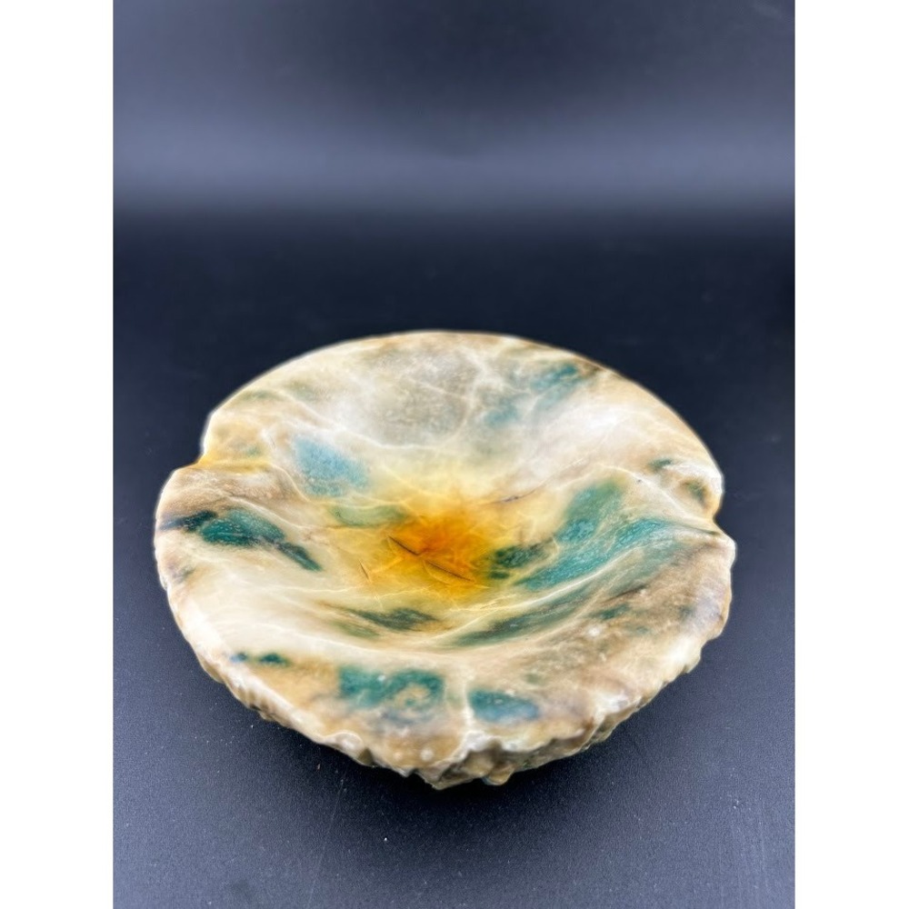 Vintage Alabaster Stone Ashtray Small‎ individual